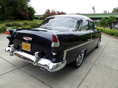 1955 Chevy 210 = Street Rod Black Pearl Paint Winner  $64.5k In vendita