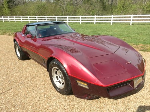 1981 Corvette Coupe with mirror'd T-tops 49k miles In vendita