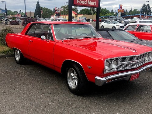 1965 Chevy Chevelle = V-8 Manual trans Red driver $obo For Sale