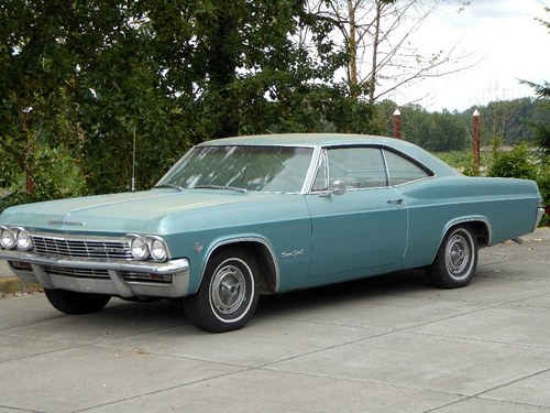 1965 Chevy Impala SS = 327 Auto Blue(~)Ivory driver $19.5k In vendita