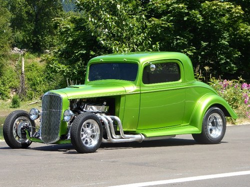 1933 Chevy COUPE Steel Restored Fast 396-300HP Green $44.5k In vendita