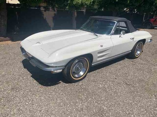 1964 Corvette Convertible = Auto Ivory(~)Silver  $35.9k For Sale