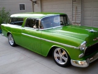 1955 Chevy Nomad Wagon Custom New LS3 Viper Green $103.5k For Sale