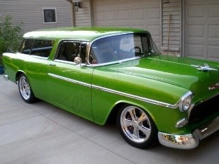 1955 Chevy Nomad Wagon Custom New LS3 Viper Green $103.5k Kaufen Bei
