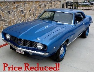 1969 Camaro Coupe Fast 427 auto low miles Blue $56k For Sale