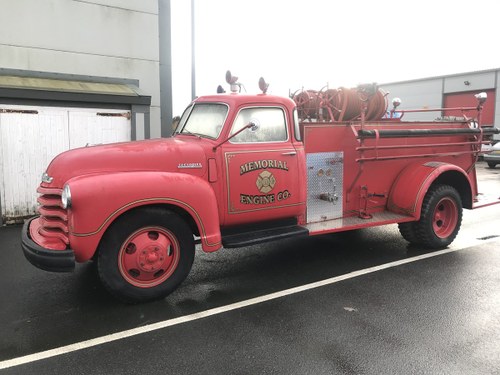 1949 Chevrolet fire truck - 5000 miles from new UK For Sale