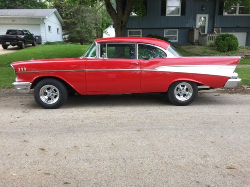 1957 Chevrolet Bel Air 2DR HT .. RED For Sale