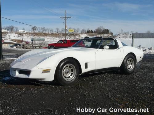 1981 White Corvette Black Int 4spd Fun Driver For Sale