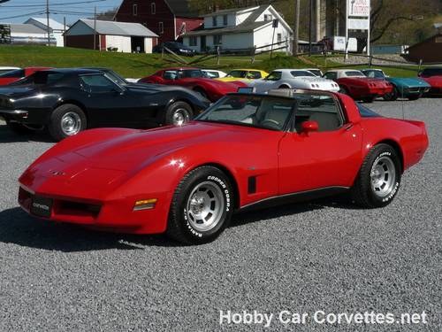 1980 Red Corvette Oyster Int L82  For Sale