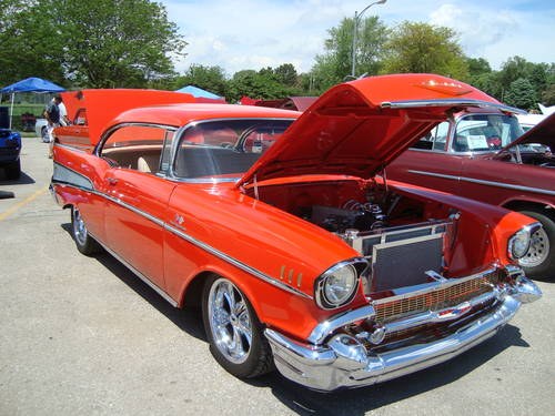 1957 Chevrolet Bel Air 2DR HT * Red For Sale