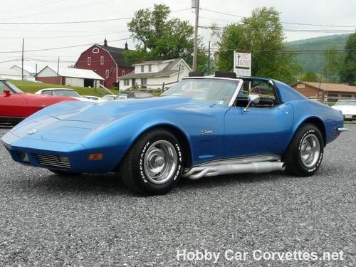 1973 Blue Corvette Hot Rod Black Int For Sale
