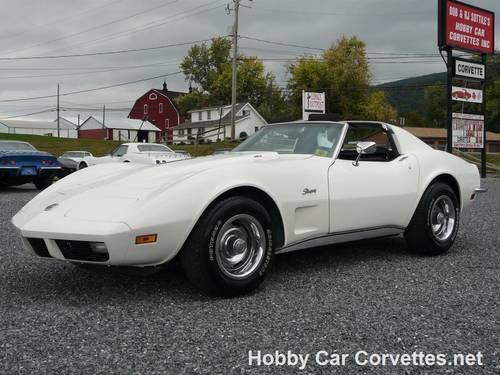 1973 White Big Block 454 Corvette Black Int #'s Matching For Sale