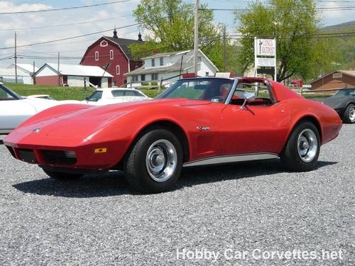 1974 Red Red Corvette 4spd 2 Owners For Sale