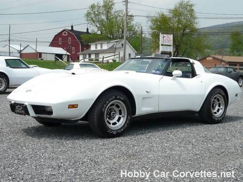 1978 White Corvette Blue Int L82 4spd 49K Miles In vendita
