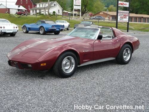 1975 Dark Red Corvette 45k miles 4spd For Sale