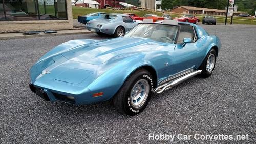 1977 Blue Corvette Smoke Gray Int Nice! For Sale