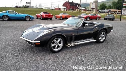 1971 Black Black Corvette 4spd Hot Rod For Sale