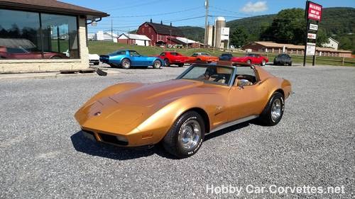 1973 Metallic Yellow Corvette Big Block 4spd  For Sale