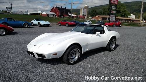 1979 White Corvette New Black Int In vendita