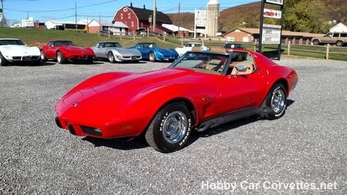 1975 Red Corvette Tan 4spd Nice Hot Rod For Sale