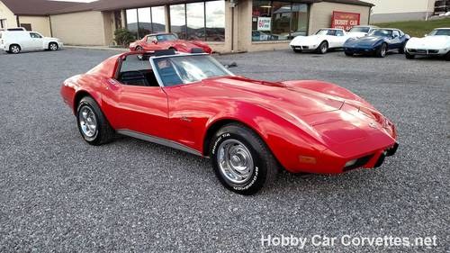1975 Red Corvette Black Int Nice Driver For Sale