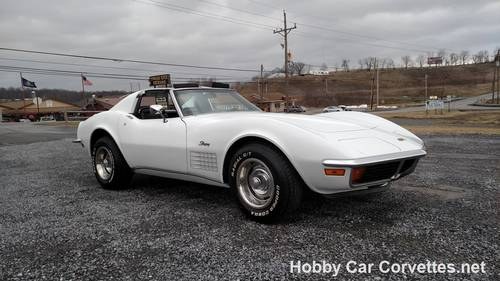 1972 White Corvette Black Int Automatic In vendita