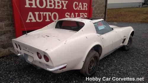 1973 White Corvette Project For Sale
