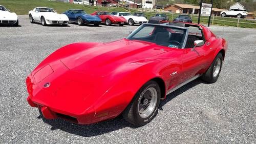 1976 Red Corvette Black Int 4spd Fun Driver For Sale