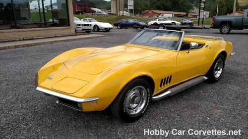 1968 Yellow Corvette Convertible 4spd 36K Miles For Sale