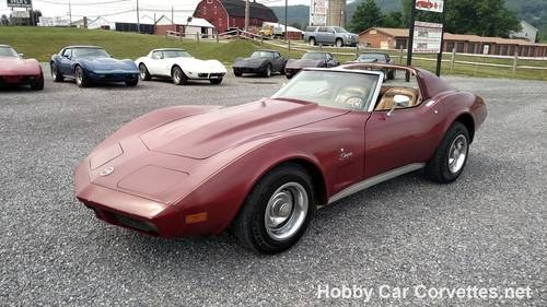 1974 Medium Red Corvette L82 Saddle Int For Sale In vendita