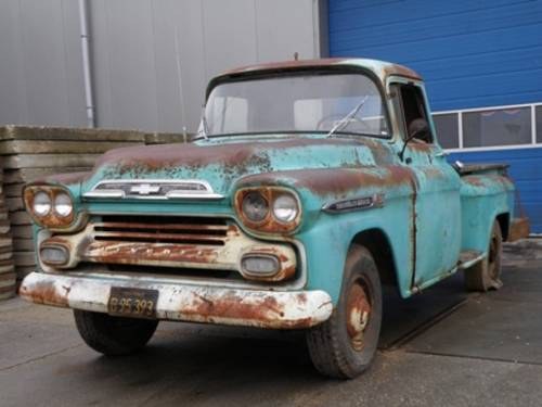 Chevrolet Apache 1958, project, patina, 6 cyl., 140 HP For Sale