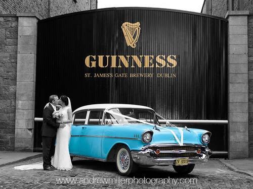 Dublin, Ireland, Wedding car. 1957 Chevy Belair A noleggio