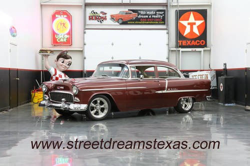 1955 Restored 55 Chevy leather 350 ps pb ac auto 55-4382C For Sale