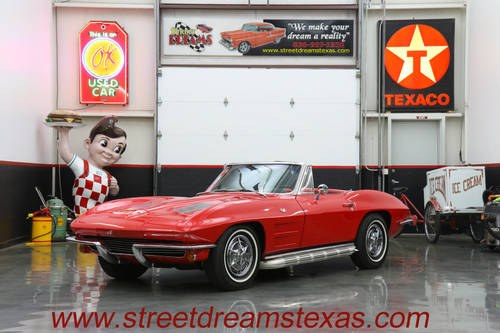 1963 2963 Red Chevrolet Corvette Convertible VERKAUFT