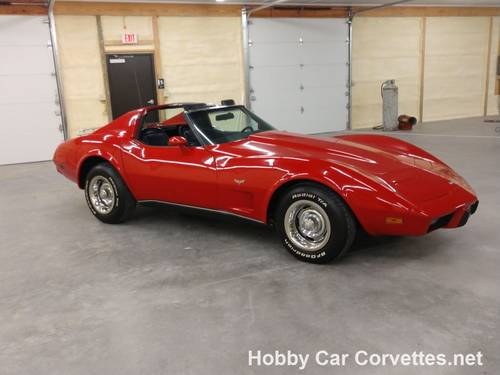 1977 Red Corvette Black Int For Sale In vendita