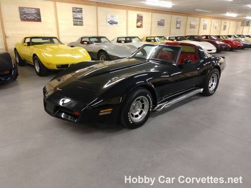 1980 Black Corvette 4spd Red Int For Sale In vendita