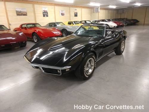 1968 Black Black Corvette Convertible For Sale In vendita