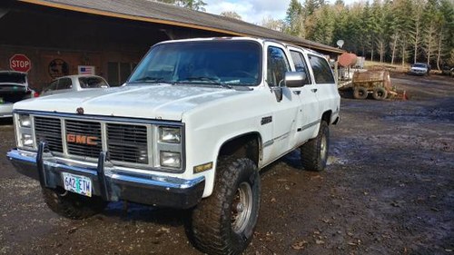 1987 GMC SUBURBAN 3/4 Ton 4WD 350(~)400 Ivory Project $6. For Sale