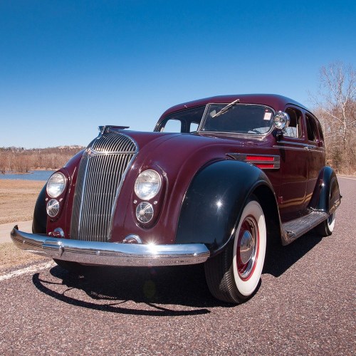 1936 Chrysler Airflow C-9 Sedan = clean Maroon(~()Tan $obo  In vendita