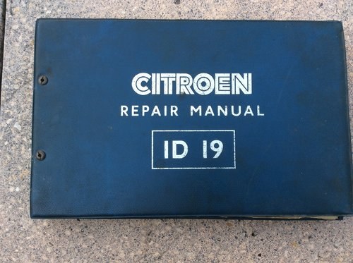 1960 Rare Service manual DS ID19 For Sale