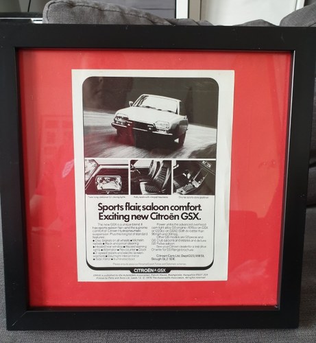 1975 Citroen GSX A5 advert Original  For Sale