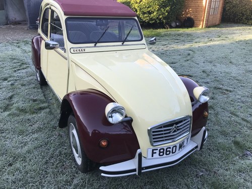 1986 Citroen 2CV plums and custard Galvanised chassis  SOLD