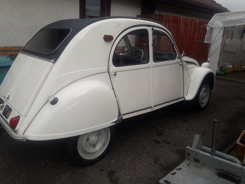 1961 Restored white AZ 2CV LHD 425cc with traficlutch For Sale