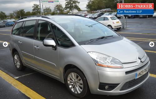 2009 Citroen C4 Grand Picasso VTR 78,371 for auction 25th For Sale by Auction