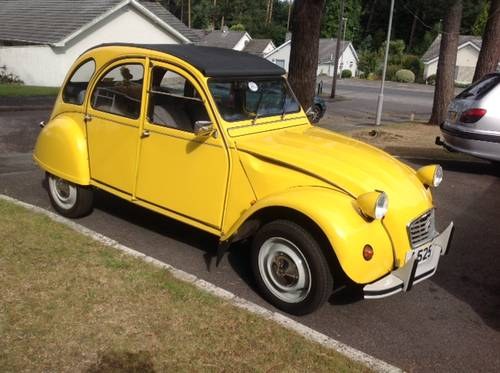 1984 Yellow 2 CV rebuilt on galvanised chasis For Sale