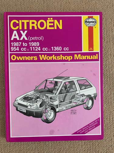 Citroen AX  Workshop Repair Manual - Haynes Only  £ 5 In vendita