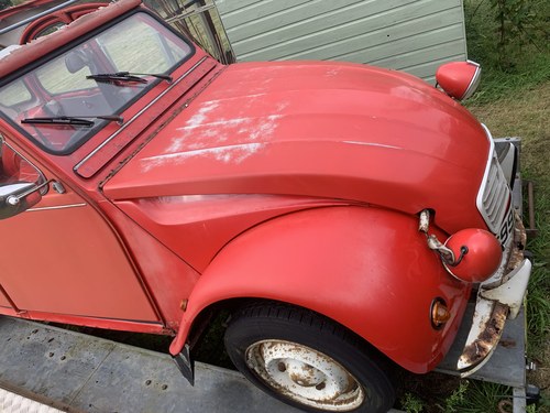 1986 2CV red and rusty, but one previous owner. SOLD