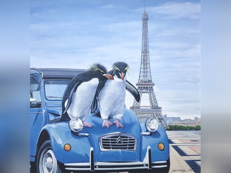 LE GRAND TOUR, STEVE TANDY LIMITED EDITION CITROEN 2CV PRINT