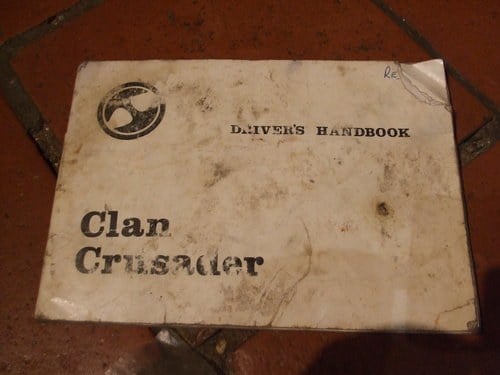 CLAN CRUSADER ORIGINAL DRIVERS  HANDBOOK 1972 For Sale