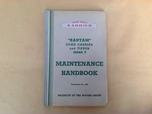 Commer Karrier Bantam Mark V Handboook For Sale (picture 1 of 4)
